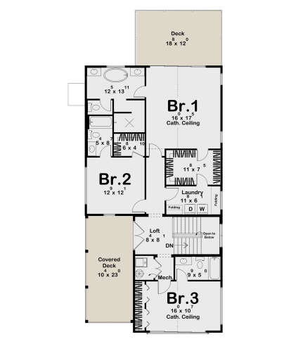 Second Floor for House Plan #963-01201