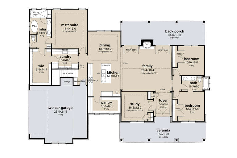 House Plan House Plan #34394 Drawing 1