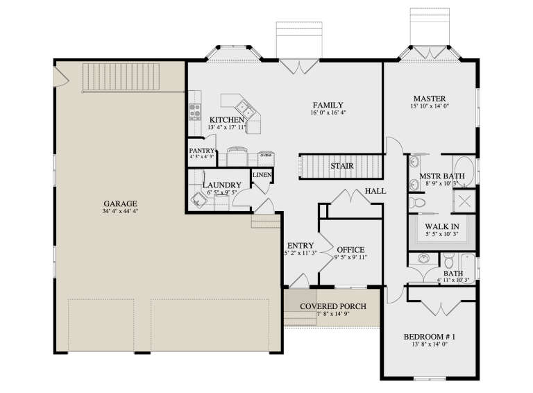 House Plan House Plan #34397 Drawing 1
