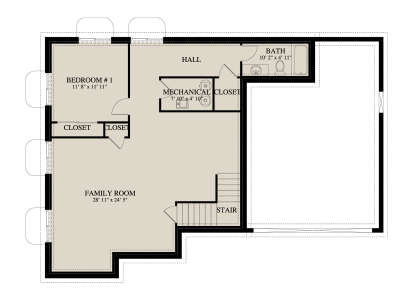 Basement for House Plan #2802-00450