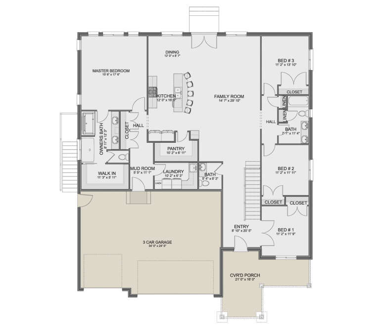 House Plan House Plan #34399 Drawing 1
