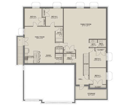 Basement for House Plan #2802-00451
