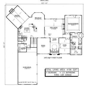 Floorplan 1 for House Plan #286-00003
