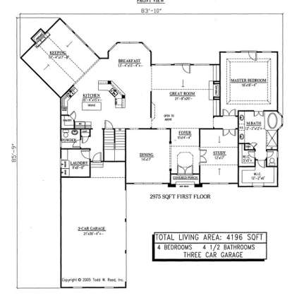 Floorplan 1 for House Plan #286-00003