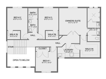 Second Floor for House Plan #2802-00452