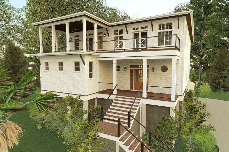 House Plan House Plan #34402 Angled Front Elevation