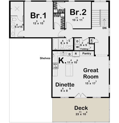 Main Floor for House Plan #963-01202