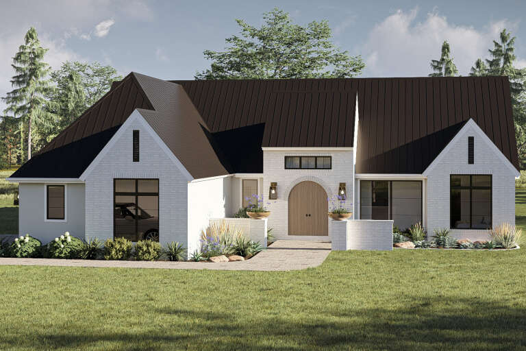 House Plan House Plan #34407 Angled Front Elevation