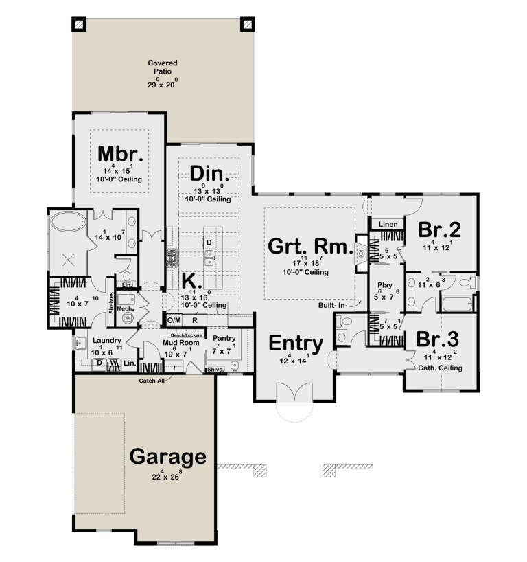House Plan House Plan #34407 Drawing 1