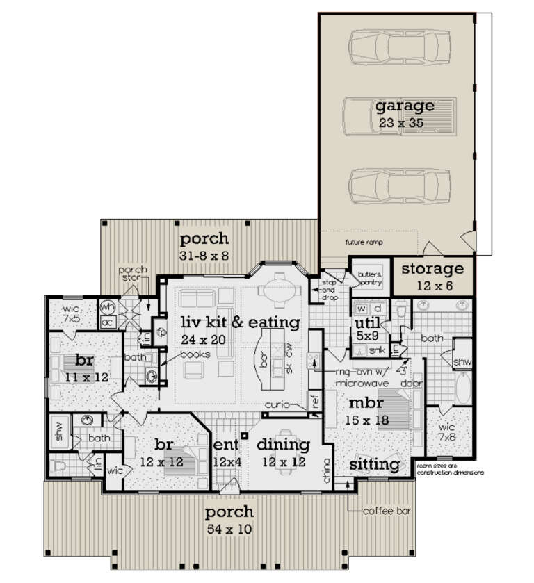 House Plan House Plan #34408 Drawing 1