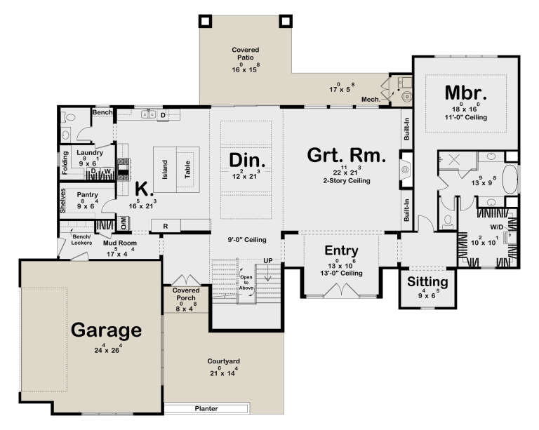 House Plan House Plan #34410 Drawing 1