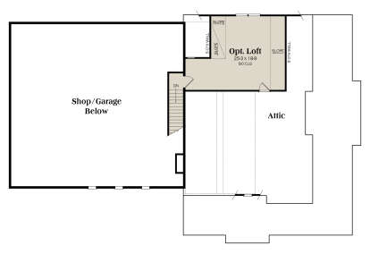 Optional Second Floor for House Plan #009-00473
