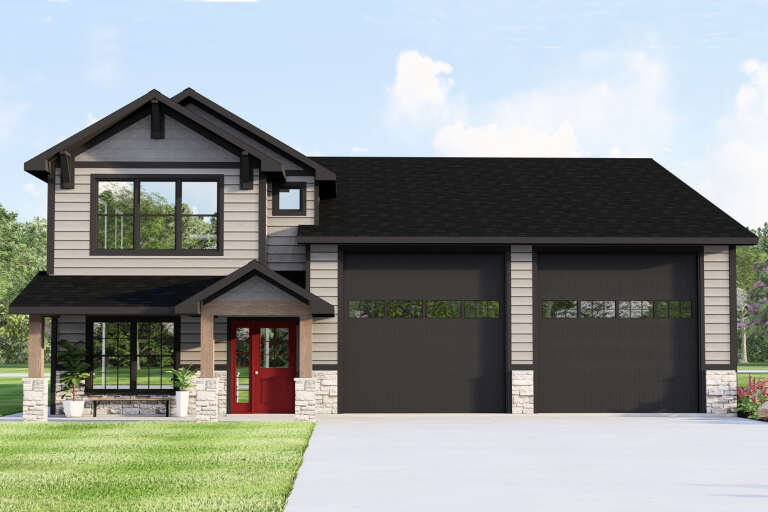 House Plan House Plan #34413 Front Elevation 