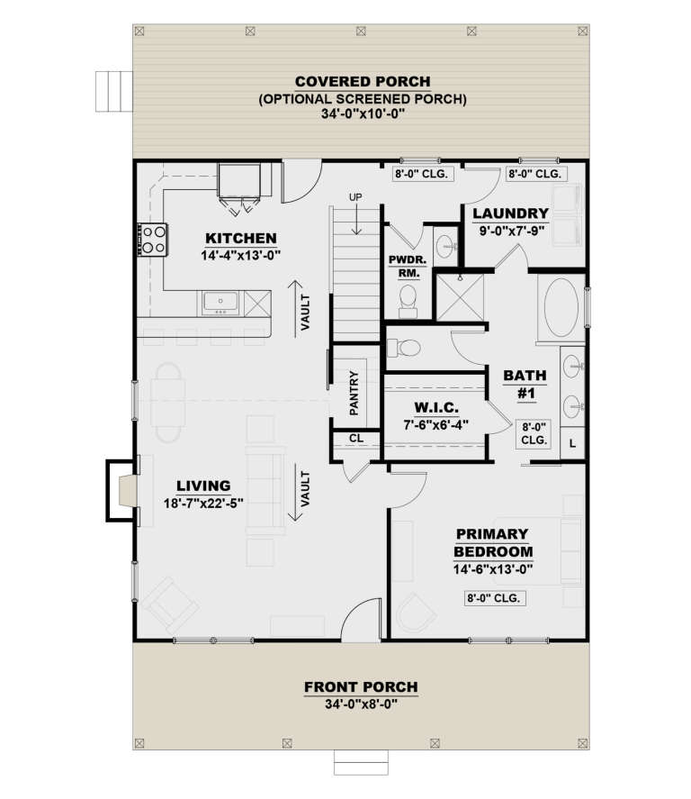 House Plan House Plan #34415 Drawing 1