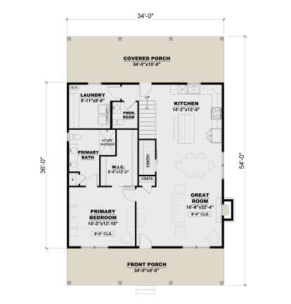 Main Floor  for House Plan #7568-00049