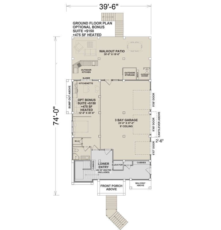 House Plan House Plan #34420 Drawing 1