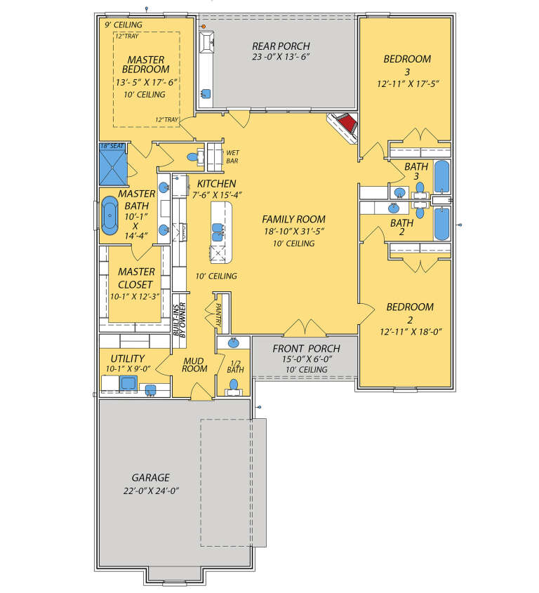 House Plan House Plan #34421 Drawing 1