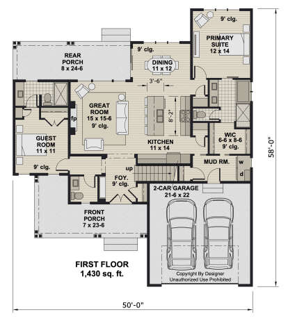 Main Floor  for House Plan #098-00663