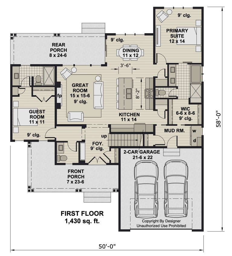 House Plan House Plan #34423 Drawing 1