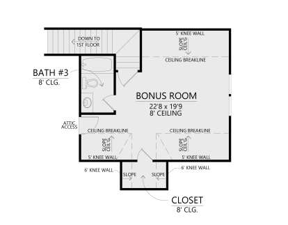 Bonus Room for House Plan #4534-00150