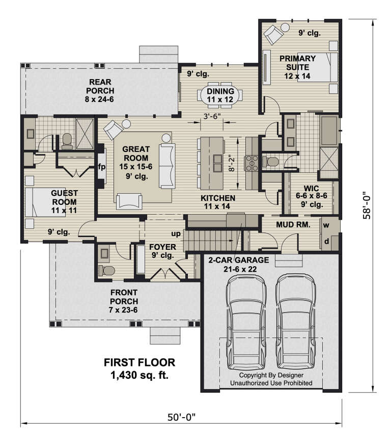 House Plan House Plan #34425 Drawing 1