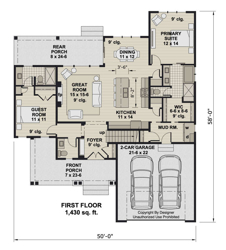 House Plan House Plan #34426 Drawing 1