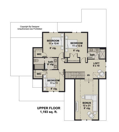 Second Floor for House Plan #098-00665