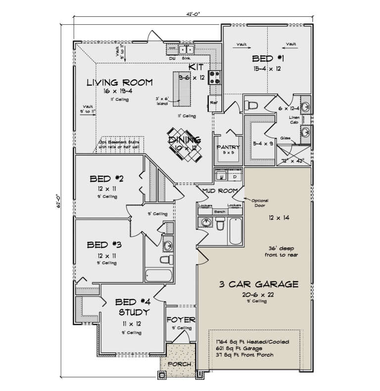 House Plan House Plan #34427 Drawing 1