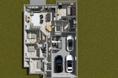 Overhead First Floor for House Plan #4848-00519