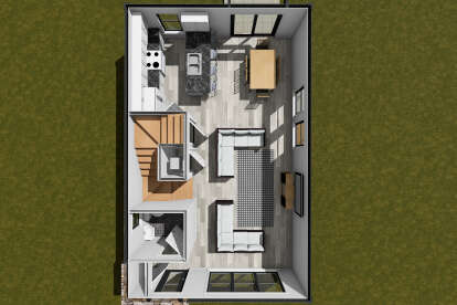 Overhead First Floor for House Plan #4848-00520