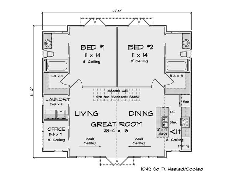 House Plan House Plan #34429 Drawing 1