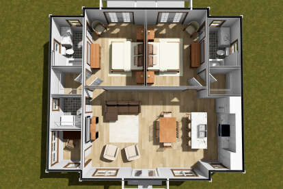 Overhead First Floor for House Plan #4848-00521