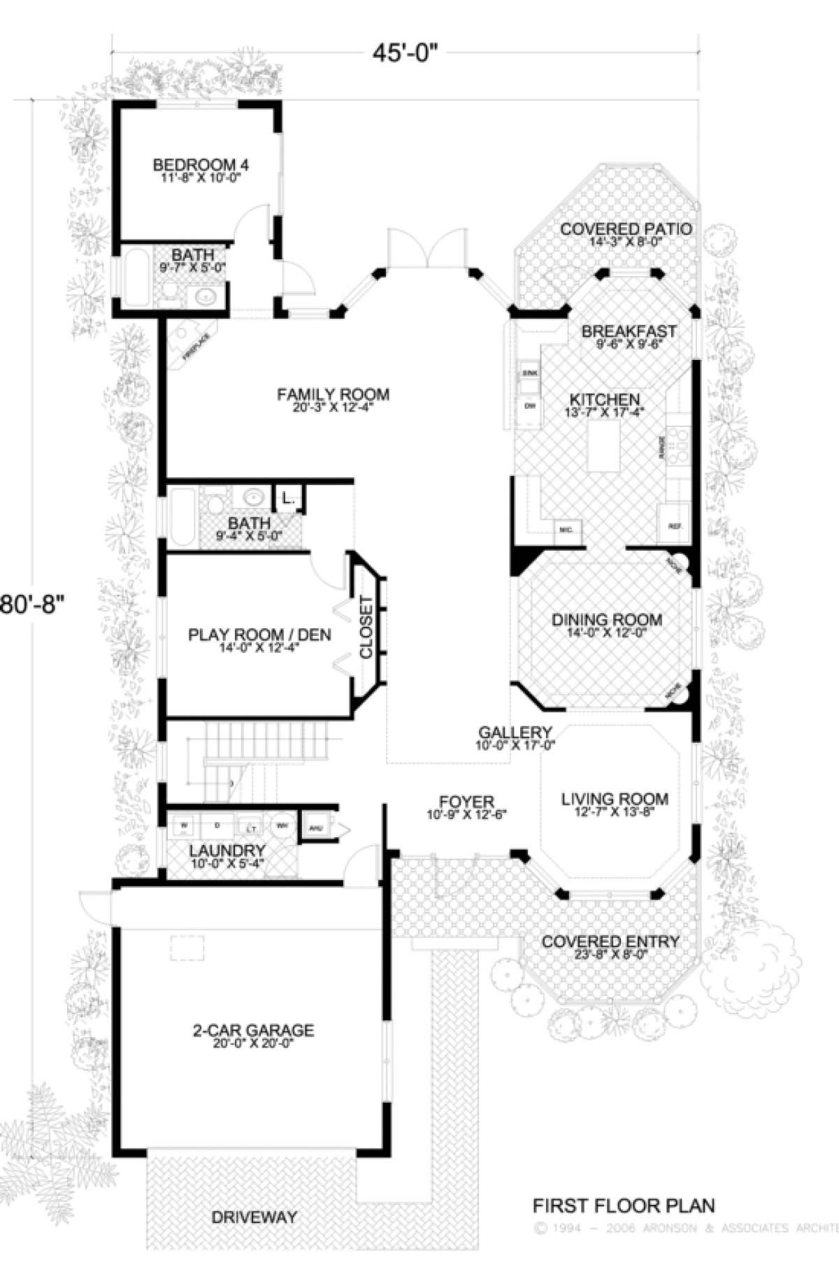 Floorplan 1 for House Plan #168-00040