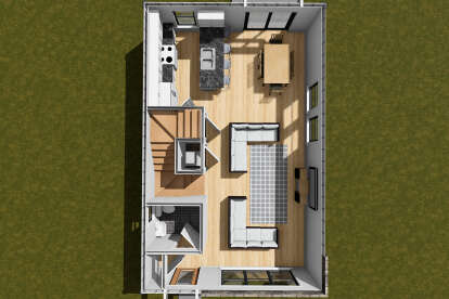 Overhead First Floor for House Plan #4848-00522