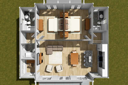 Overhead First Floor for House Plan #4848-00523