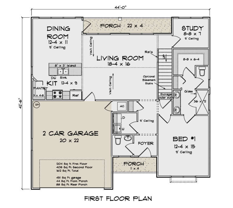 House Plan House Plan #34432 Drawing 1