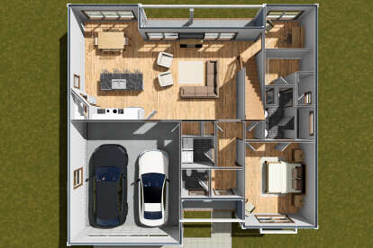 Overhead First Floor for House Plan #4848-00524