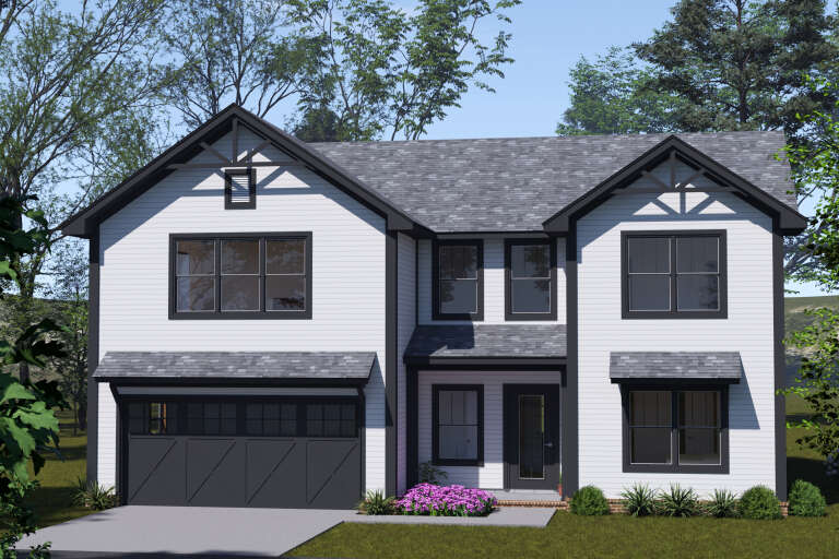 House Plan House Plan #34434 Angled Front Elevation