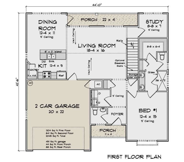 House Plan House Plan #34434 Drawing 1