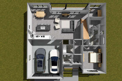 Overhead First Floor for House Plan #4848-00526