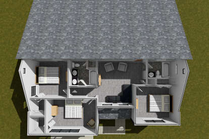 Overhead Second Floor for House Plan #4848-00526