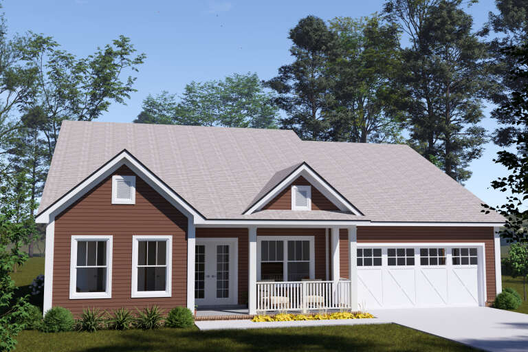 House Plan House Plan #34435 Angled Front Elevation
