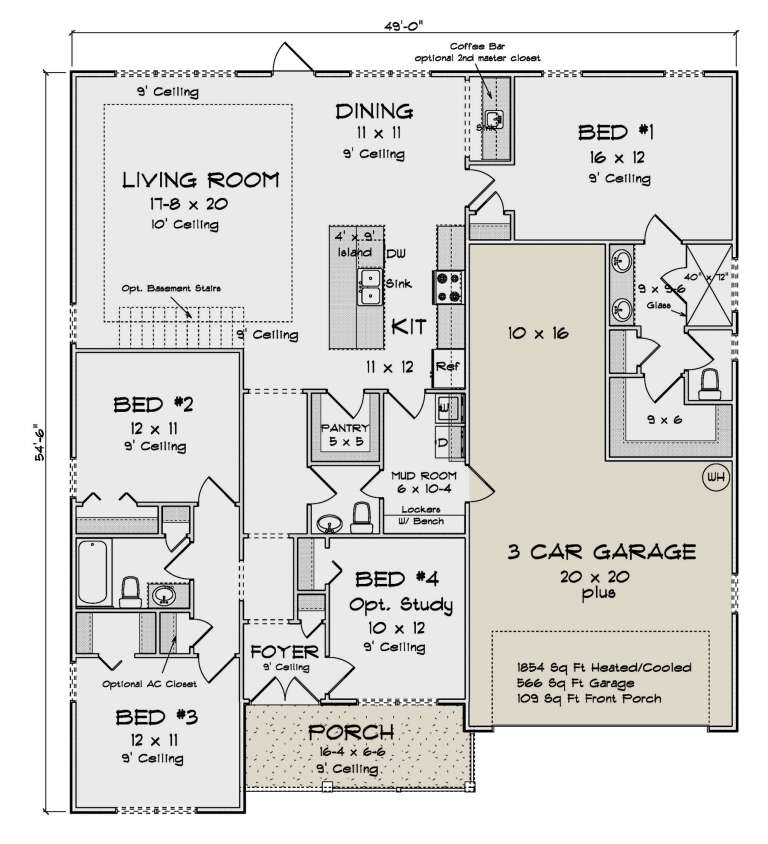 House Plan House Plan #34436 Drawing 1
