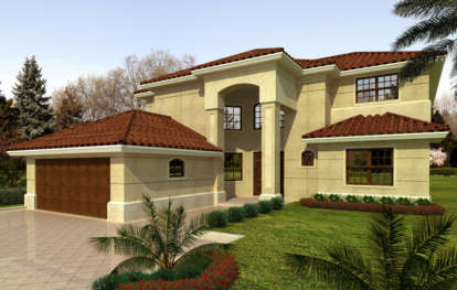 Florida House Plan #168-00041 Elevation Photo