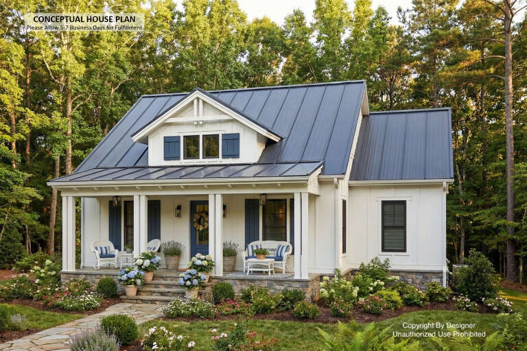 House Plan House Plan #34449 Angled Front Elevation
