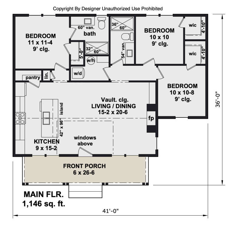 House Plan House Plan #34450 Drawing 1