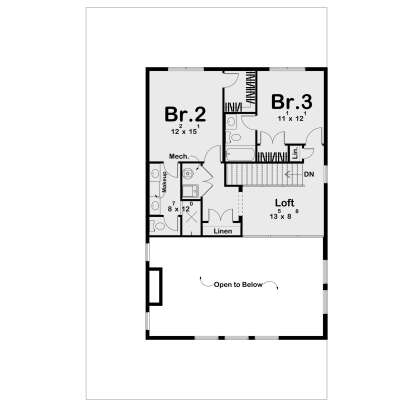 Second Floor for House Plan #963-01206