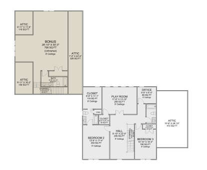 Second Floor for House Plan #7112-00001