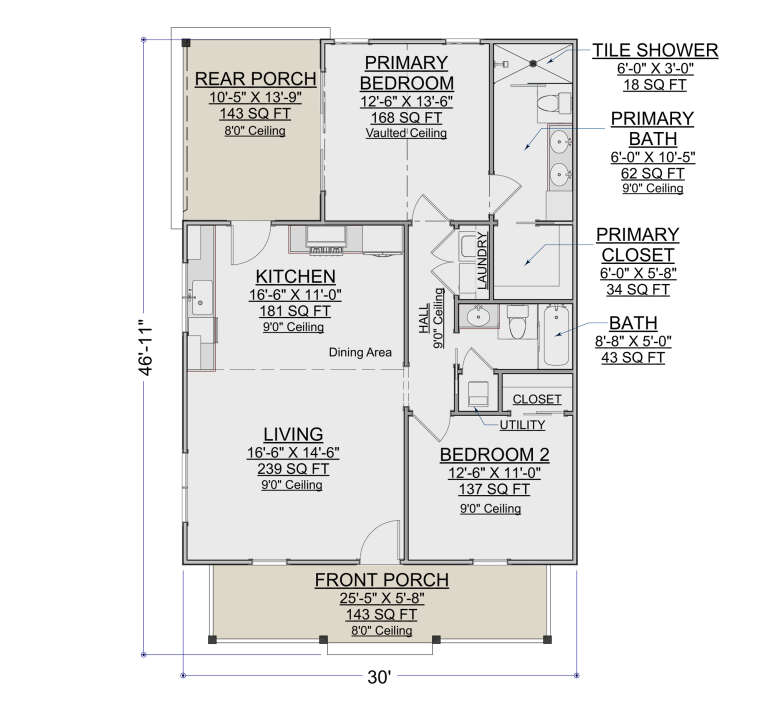 House Plan House Plan #34454 Drawing 1