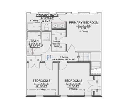 Second Floor for House Plan #7112-00003